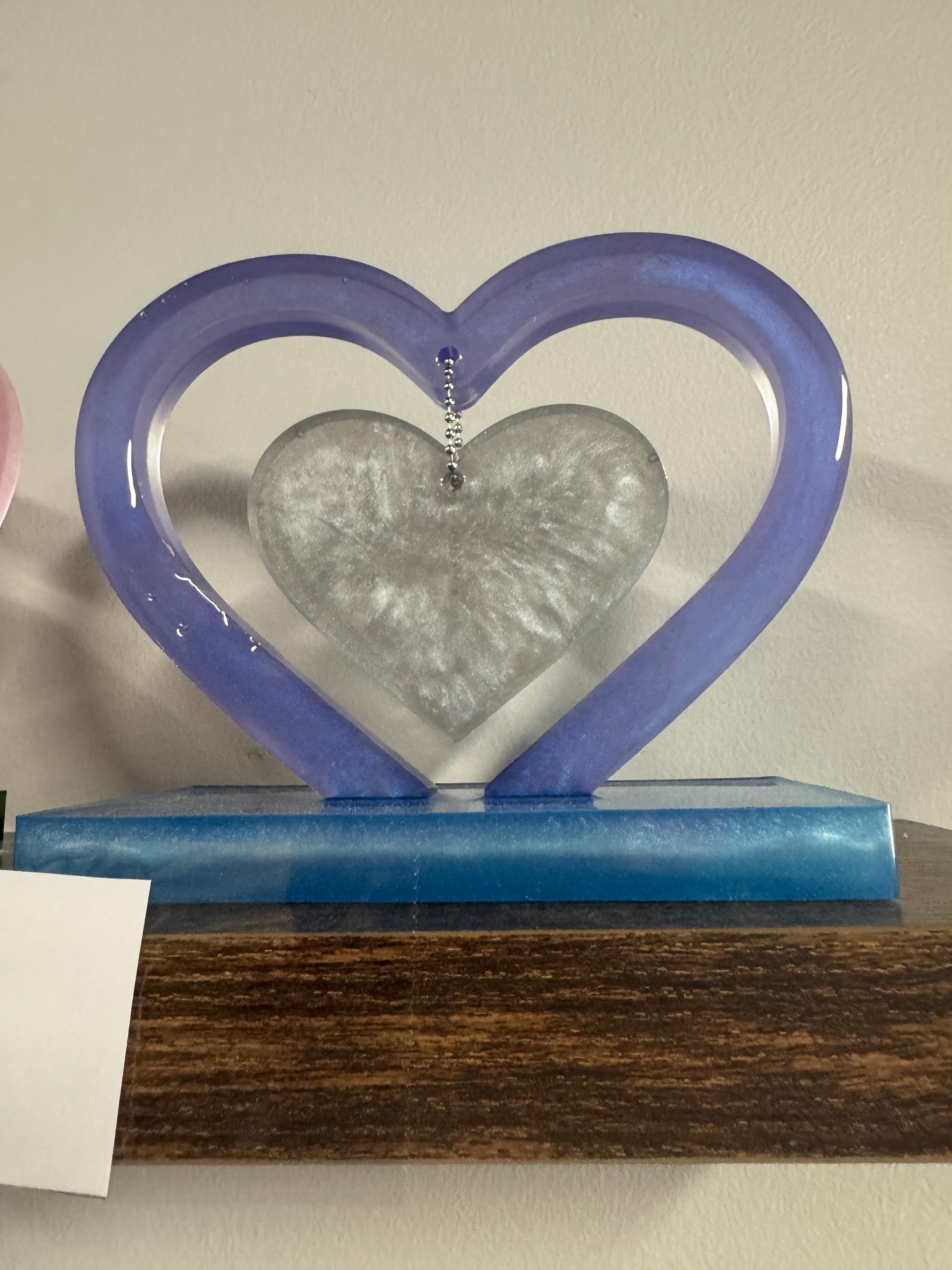 Blue and Silver Heart