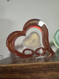 Brown and White Heart