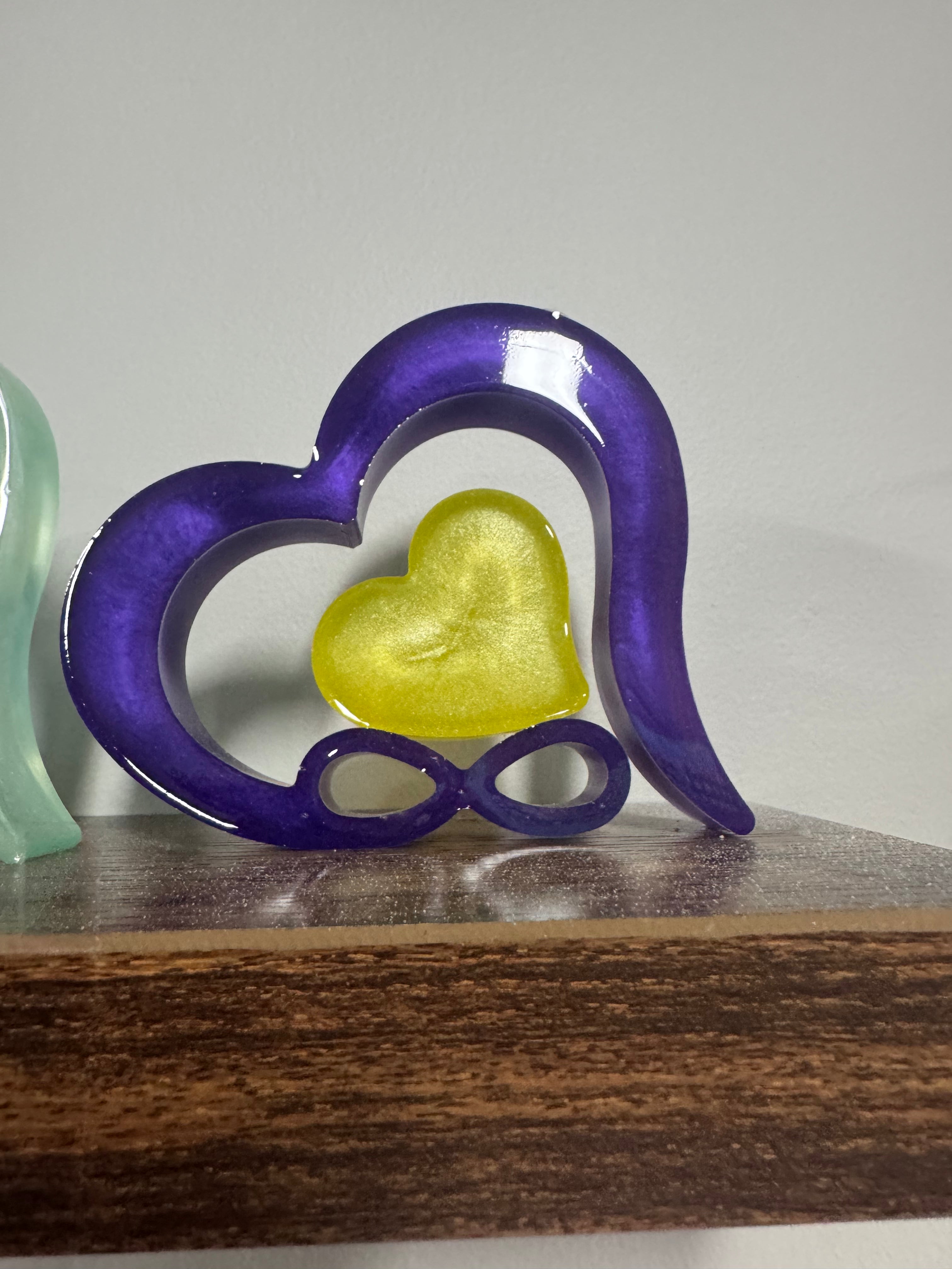 Purple and Yellow Heart