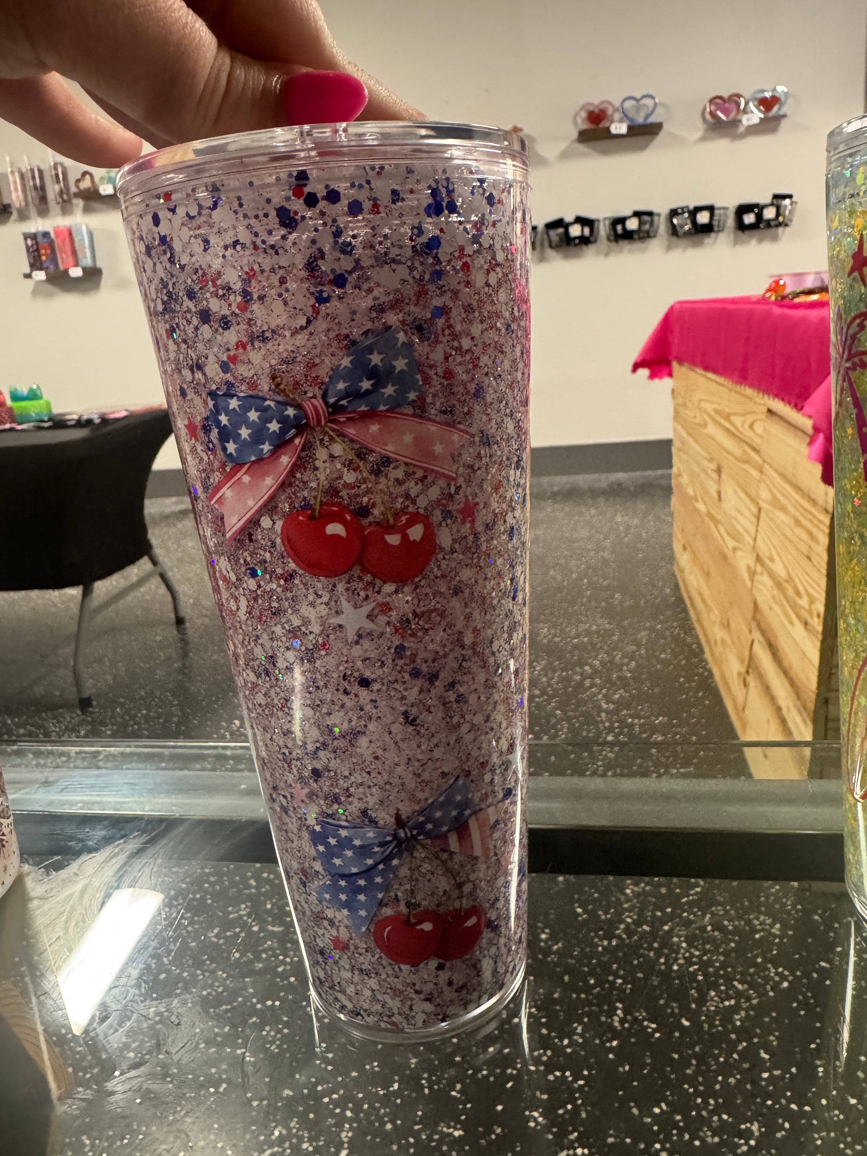 24 Oz Cherry Snow Globe