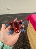 Red And Blue Resin Frog